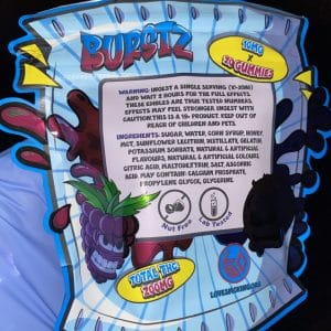 200mg BURSTZ THC GUMMIES - BERRY BLUE - Image 5