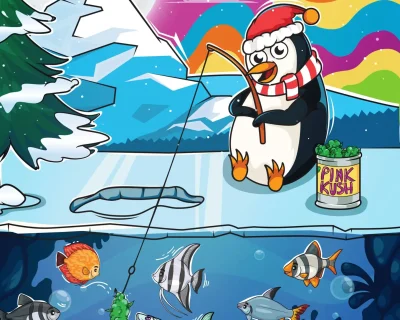 PINK KUSH PENGUIN POSTER (SOLD OUT) - Image 1