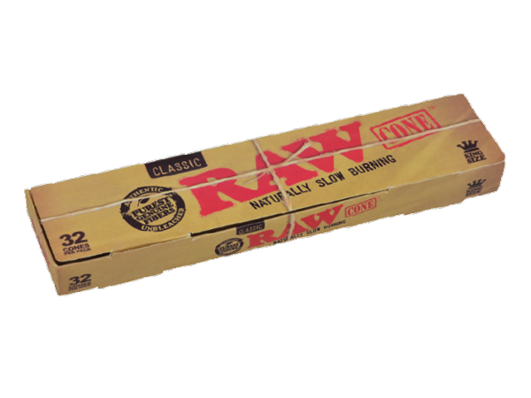 RAW Classic Authentic King Size Cones 32PK