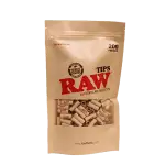 RAW Pre-Rolled Unbleached Wide Tips | 200pc Bag