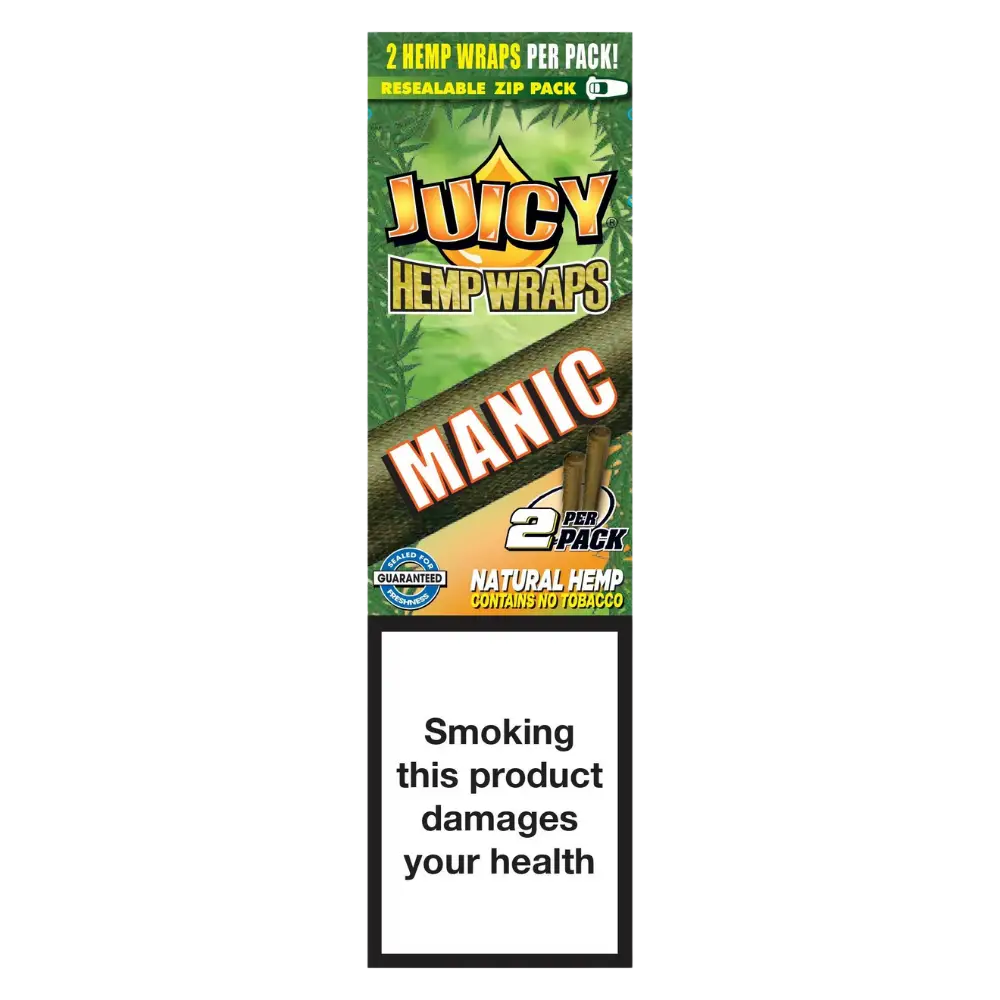 2x Juicy Jay's Hemp Double Wraps Manic