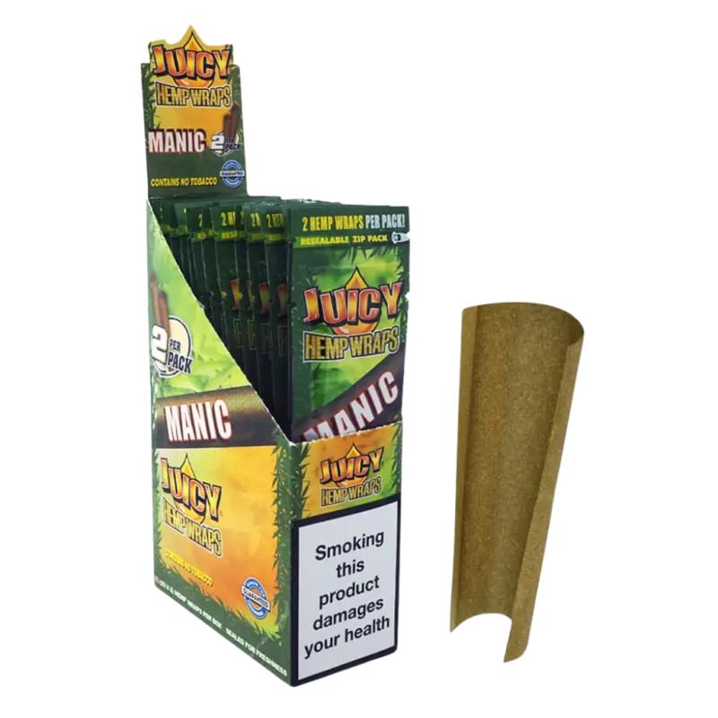 2x Juicy Jay's Hemp Double Wraps Manic