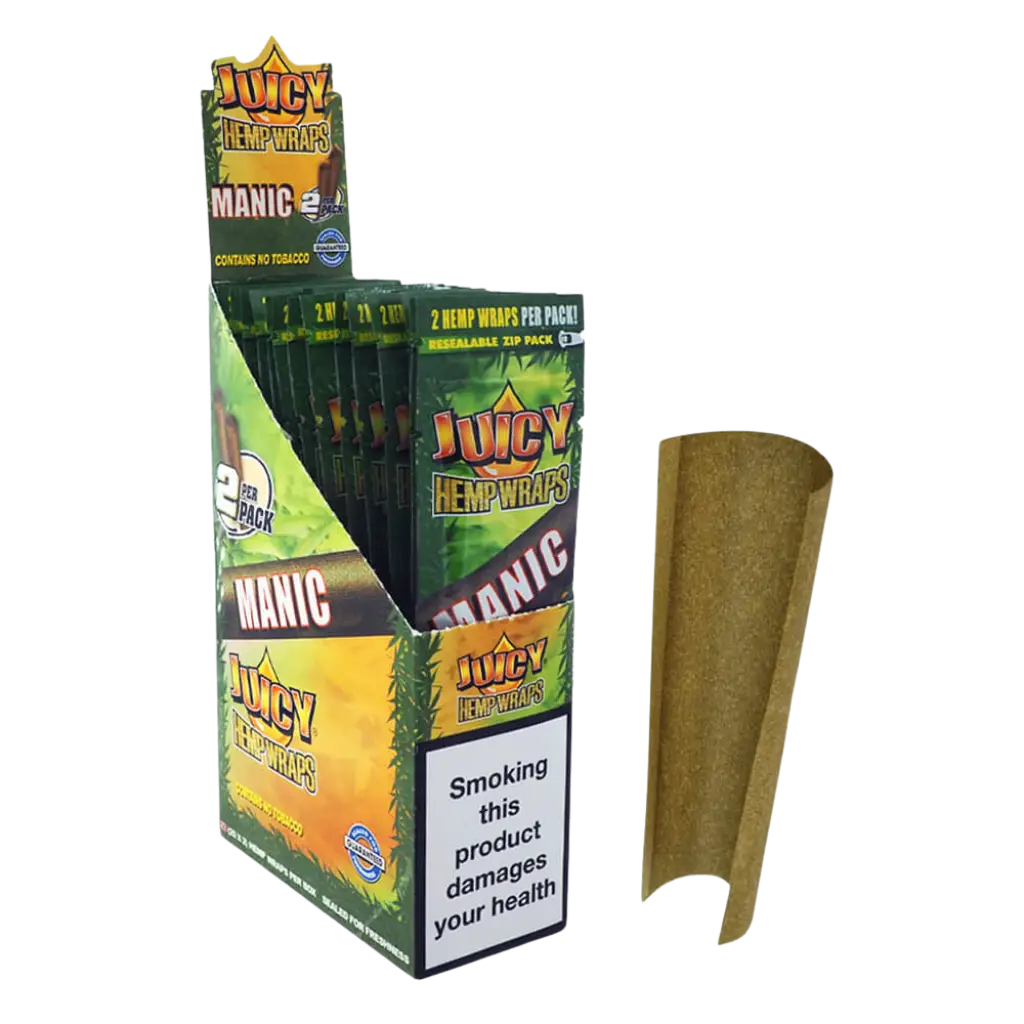 2x Juicy Jay's Hemp Double Wraps Manic