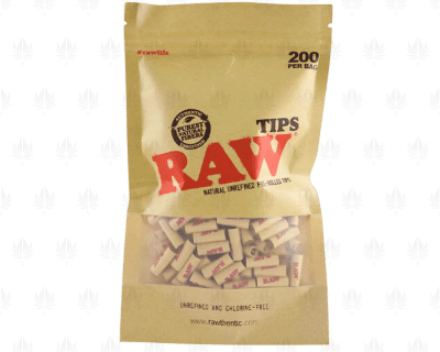 RAW AUTHENTIC PRE-ROLLED TIPS 200/PACK