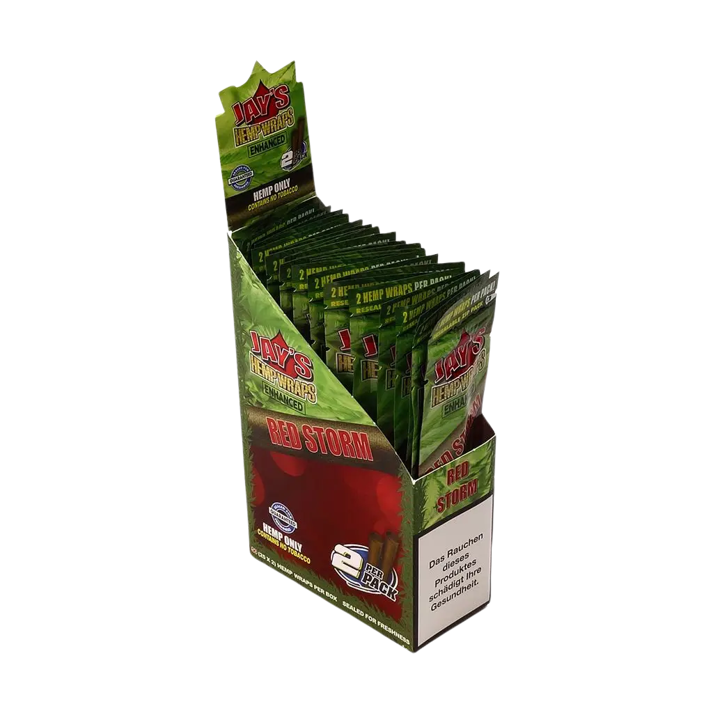 JUICY JAY'S - TERPENE ENHANCED - HEMP WRAPS - RED STORM