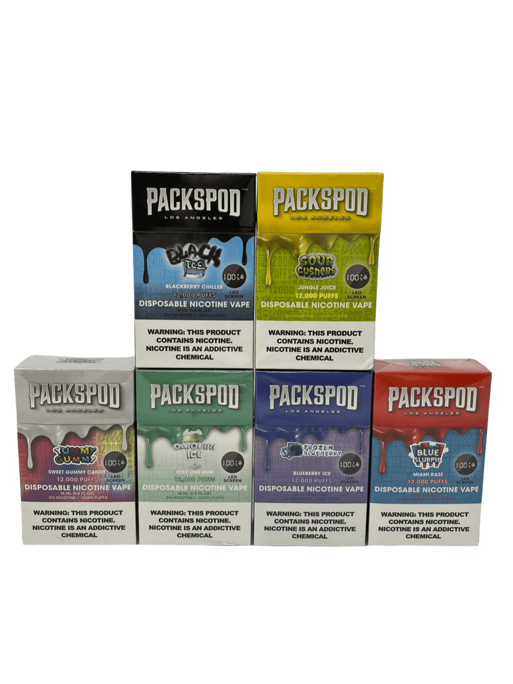 Packpod 12,000 puff 5% nicotine vape