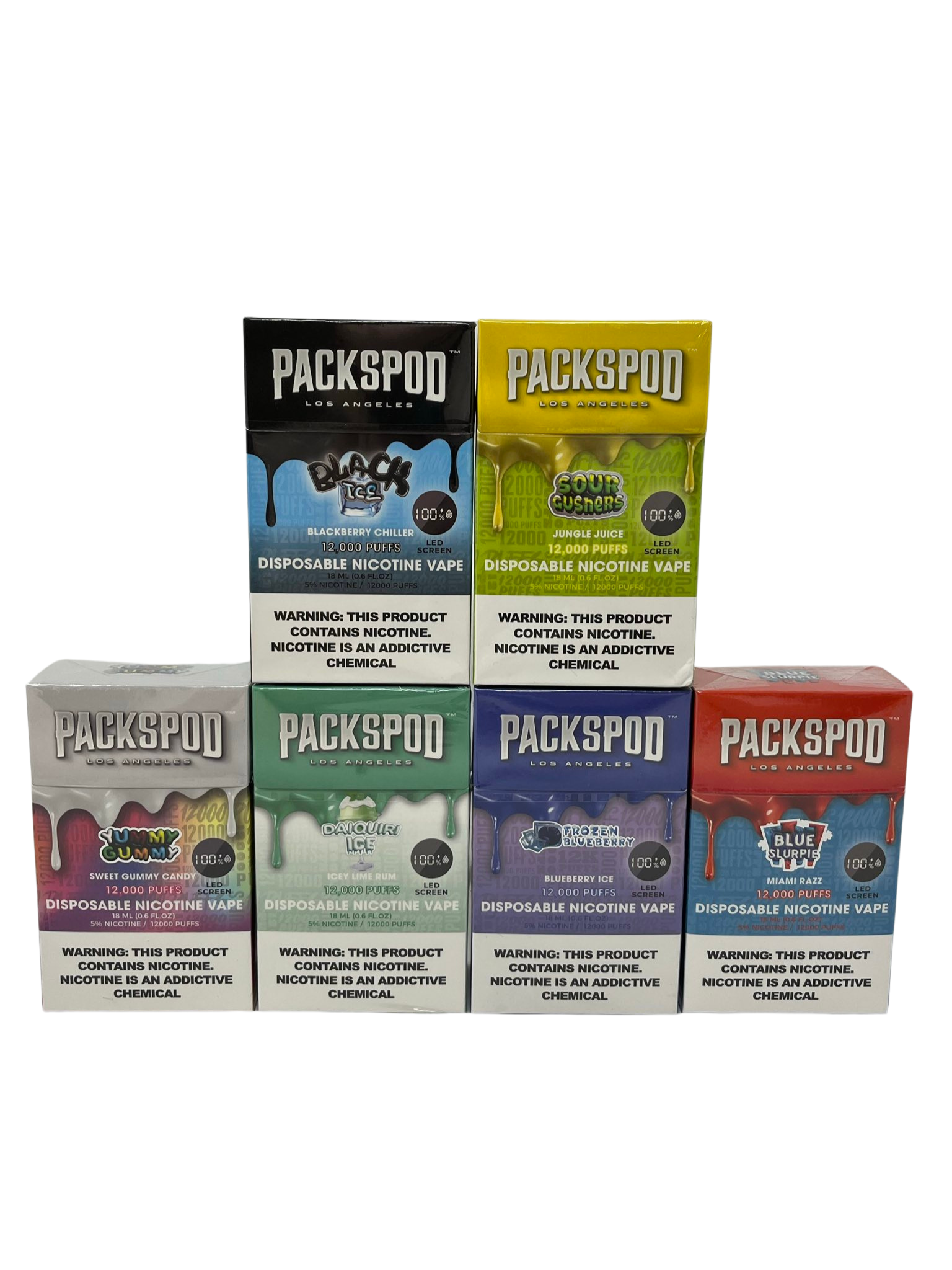 Packpod 12,000 puff 5% nicotine vape