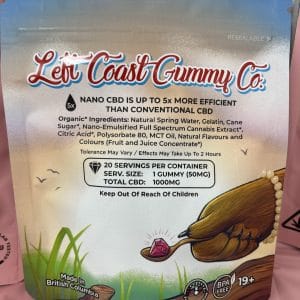 LEFT COAST 1000mg CBD GUMMY EDIBLES