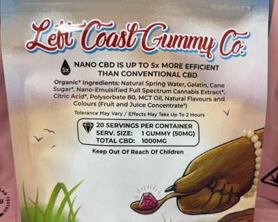 LEFT COAST 1000mg CBD GUMMY EDIBLES