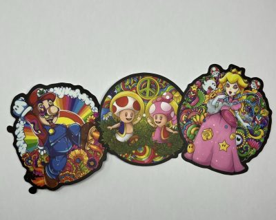 NINTENDO STICKERS - MARIO, PEACH , TOAD