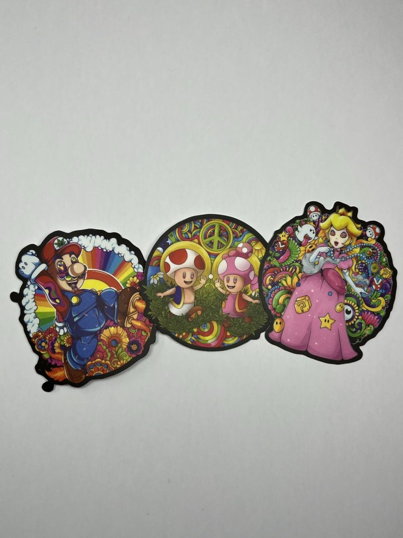 NINTENDO STICKERS - MARIO, PEACH , TOAD