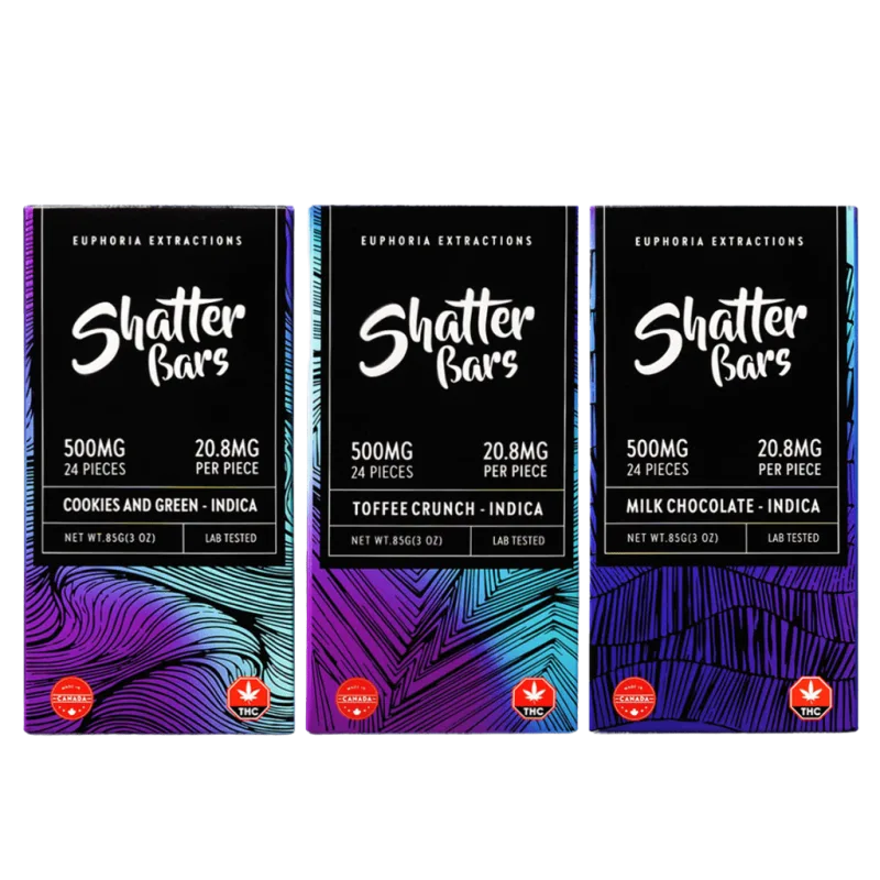 500MG EUPHORIA EXTRACTIONS - SHATTER BARS (SATIVA)