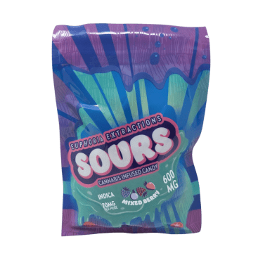 600MG EUPHORIA EXTRACTIONS - SOUR GUMMIES (INDICA)