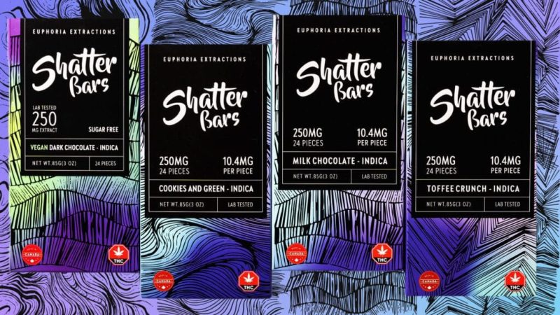 250MG EUPHORIA EXTRACTIONS - SHATTER BARS (INDICA)