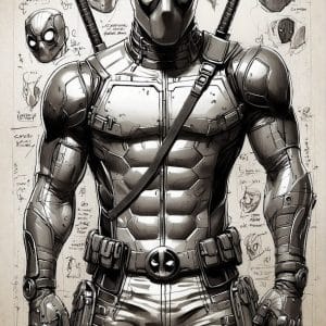 DEADPOOL SKETCH POSTER - Image 1