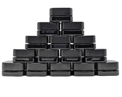 9ml black cube glass