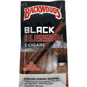 5 pack of Black Russian-flavoured Backwood cigars