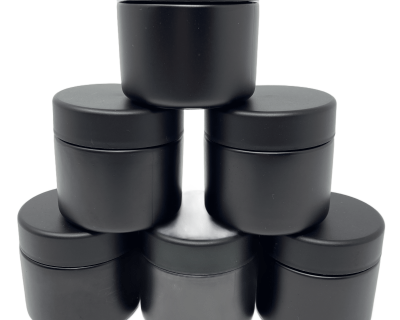 2 oz Child Resistant Glass Jar - matte black