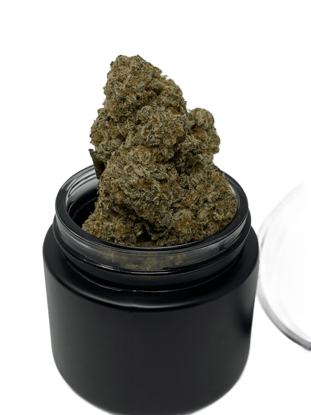 2 oz Child Resistant Glass Jar - matte black
