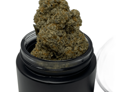 2 oz Child Resistant Glass Jar - matte black