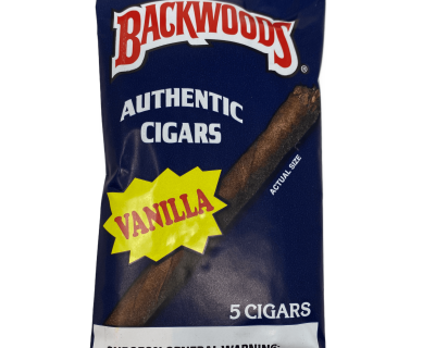 Vanilla-flavored Backwoods cigars with a transparent background