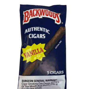 Vanilla-flavored Backwoods cigars with a transparent background