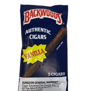 Vanilla-flavored Backwoods cigars with a transparent background