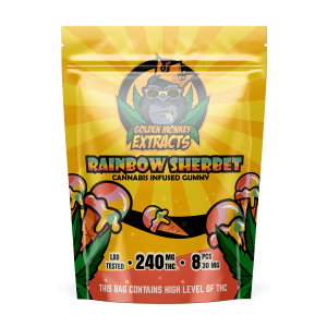 240MG GOLDEN MONKEY EXTRACTS - RAINBOW SHERBET GUMMIES - Image 1