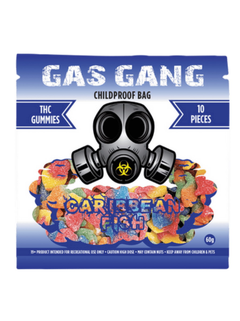 Caribbean fish "Gas Gang Caribbean Fish Gummies, 1000MG THC, tropical flavour THC edibles in Canada"