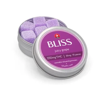 BLISS EDIBLES - JUICY GRAPE GUMMIES 250mg THC - Image 2