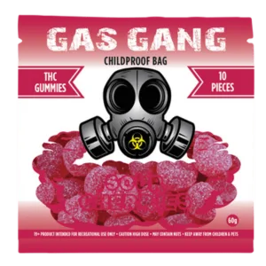 Gas Gang Sour Cherry THC Gummies with 1000mg