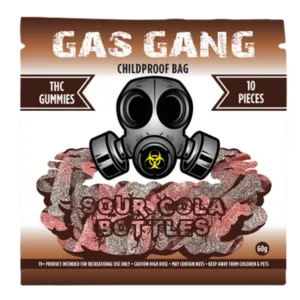 Gas Gang Sour Cola Bottles THC Gummies with 1000mg