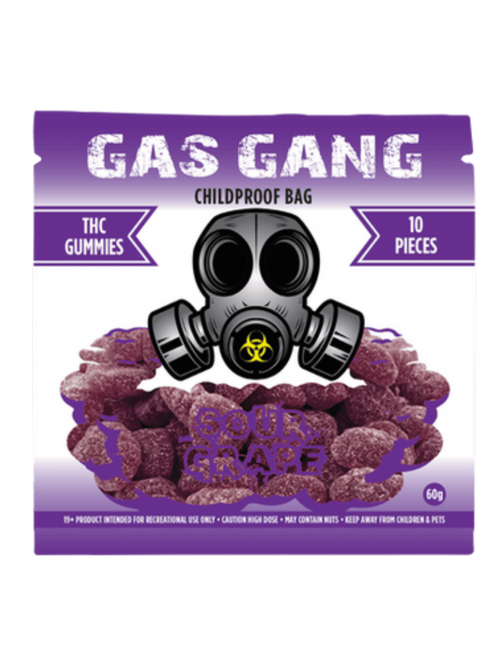 sour grape Gas Gang Sour Grape THC Gummies with 1000mg