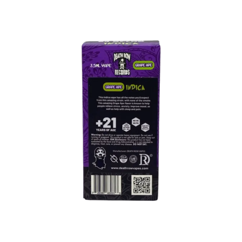 DEATH ROW RECORDS (THC VAPE PEN) - GRAPE APE