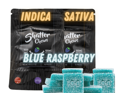 1000MG - Blue raspberry CHEWS