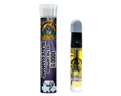 1000MG GOLDEN MONKEY EXTRACTS - ICED THC CARTRIDGE - BLACK DIAMOND - Image 1
