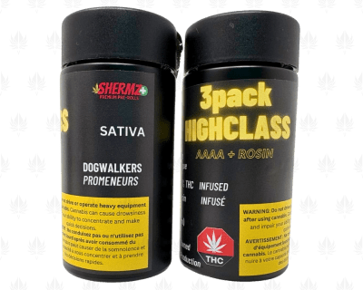 SHERMZ HIGH CLASS DOGWALKERS INFUSED PRE-ROLLS (3X0.6G) - Image 4