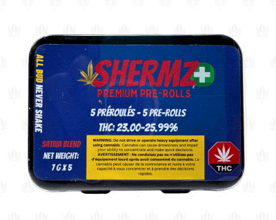SHERMZ PREMIUM PRE-ROLLS TIN (5X1G) - Image 3