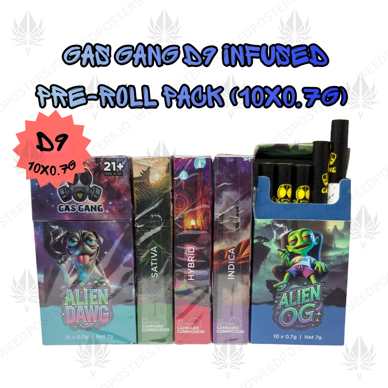 GAS GANG - D9 INFUSED PRE-ROLLS BANNER